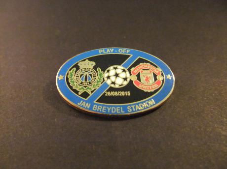UEFA Champions League Play-offs, Club Brugge - Manchester United, 2015 ( Jan Breydelstadion) uitslag  0-4 (blauwe rand)